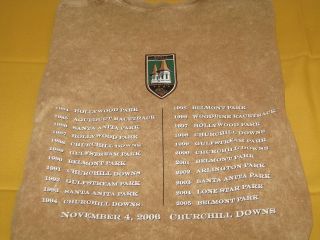   World Championships 2006 Churchill Downs HORSE Racing T Shirt SMALL