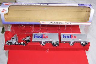   FedEx Freight Tractor Trailer Truck DOUBLES 164 25th Anniversary Ed