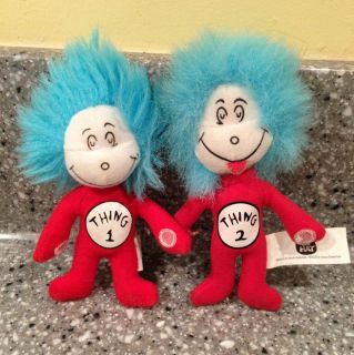 Dr Seuss THING 1 and 2 Mini Plush 4 Cat in the Hat Kelloggs Toy