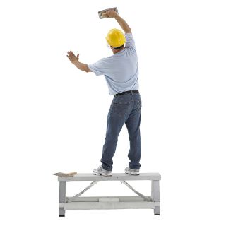 Pentagon Tool Professional Aluminum Drywall Bench Adjustable Lift Step 