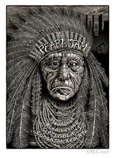Pearl Jam Edmonton Poster Emek Canada PJ20