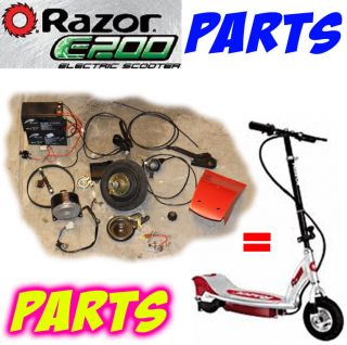 E200 Parts for Razor Electric Scooter OEM   Belt Tire Wheel Battery 