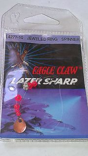 Eagle Claw Jeweled Ring Spinner   Size 10 Hook   Lazer Sharp   Fishing 