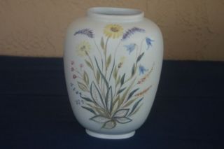 Rorstrand Vase Swedish Pottery Vase Signed Wild Flowers