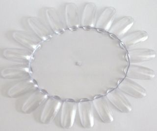 Display Practice Wheel Clear Color Acrylic Nail Art Tips UK Seller 