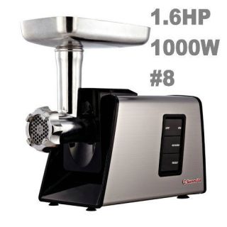   6HP 1200W 8# Stainless Steel Electric Meat Grinder W/Accessories UL