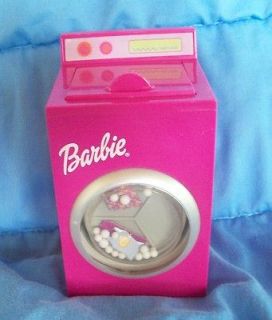 Barbie Doll Washing Machine Pink Doll Furniture Wind Up Action