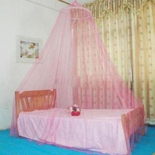 STUNNING 4 POSTER COTTON MOSQUITO NET BED CANOPY GREAT TRIM ALL AROUND
