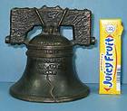 ARCADE CO CAST IRON LIBERTY BELL TOY BANK ORIG GUARANTEED OLD 