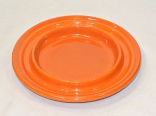 BAUER Pottery RINGWARE Orange Round Butter Dish Base