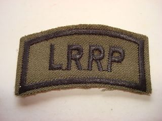 LONG RANGE RECON PATROL   Vietnam War LRRP Subdued Tab Patch