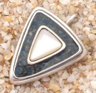 Sincerely Southwest Pollack Lapis Mother of Pearl Triangle Sterling 
