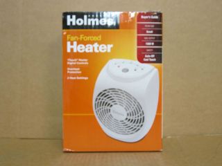 HOLMES HFH136 FAN FORCED HEATER FOR SMALL ROOMS 1500 WATTS MAX OUTPUT 