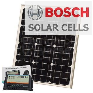 40W 12V dual battery solar panel kit for camper / boat with controller 