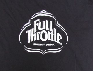 FULL THROTTLE Energy Drink T Shirt SIZE XL Logo Black Racing