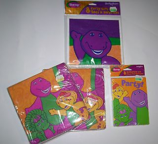 Barney Baby Bop Party Supplies Napkins Invitations and Party Favor 