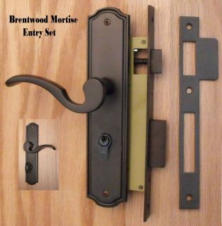 Entry Door Levers & Escutcheon Plates Mortise Lock Set New! Style 