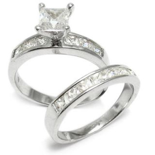asscher cut in Engagement/Wedding Ring Sets