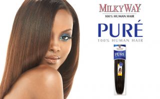 PURE YAKY WEAVE BY MILKYWAY 100% HUMAN HAIR EXTENSION ALL SIZES**NEW**