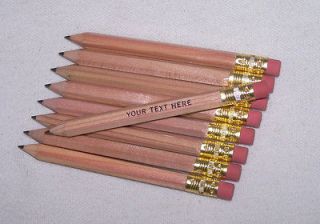24 Natural Finish Personalized Golf Pencils with Erasers
