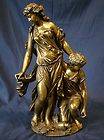 Wonderful French Antique 19th Century Gilded Bronze Sculpture of Two 