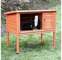   Nesting Hutch Rabbit Guinea Pig Pen Small Animal Cage Outdoor Wooden