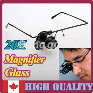 20x Magnifier Magnifying Eye Glasses Loupe Lens Jeweler Watch Repair