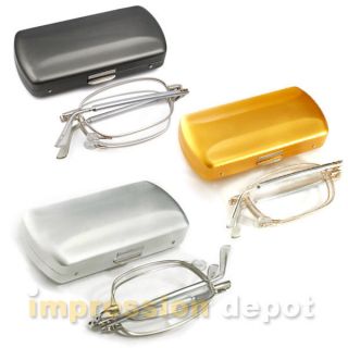 Lightweight Folding Reading Eyeglasses & Matching Case