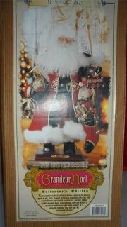 16 Grandeur Noel Fabric Santa Collector Edition in box Used