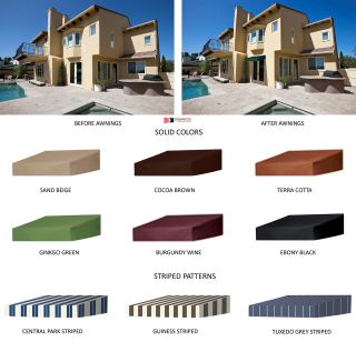 Awning for Door Straight Valance   4, 6 & 8 Widths, Contemporary 