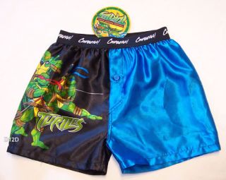 Ninja Turtles Boys Orange Satin Boxer Shorts Size 3   4 New