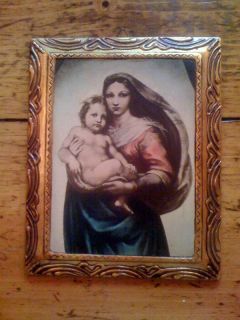 Wonderful Framed Religious Icon of Mary and Jesus from Florence, Italy 