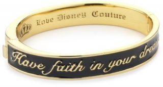 Disney Couture Black Faith in Your Dreams Bracelet