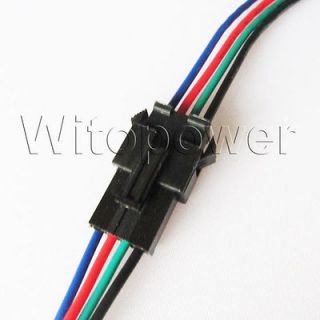 20 set RGB Connector Cable Male Female For 3528 5050 RGB LED Strip led 