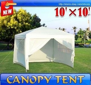   White 10x10 POP UP Wall Wedding Canopy Party Tent Gazebo Carry Case