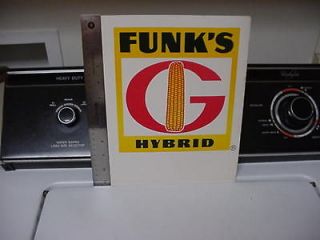 Funks G Hybrids, Funk Seeds, OLD FARM SIGN, new,12x8.75 cardboard 