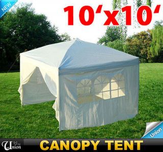   White Outdoor Gazebo Pop Up Party Wedding Tent Canopy With 4 Walls
