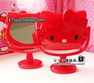   Kitty Face Design Cute Decoration Home Use RED Color Table Mirror
