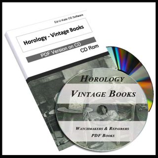 209 Vintage Watch Books CD Horology Horologist Clock Repair Tower 