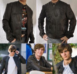 17 Again Oblow Zac Efron Leather Jacket BNWT All Sizes