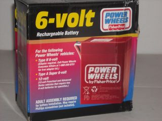 fisher price power wheels 6 volt battery in Ride On Toys & Accessories 