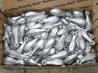 OZ. 100 PCS. LEAD BANK SINKERS made from recycled wheel weights