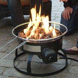 Camp Chef Outdoor Propane Gas Fire Pit Fireplace w/ 4 Roasting Sticks 