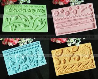   Cake Silicone Cutter Mold Mould Flower Rose Gum Pastry Decorating