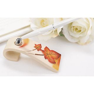 Maple Leaf Fall Wedding Pen Set for Signing Guest Book