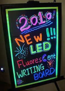 Flashing Illuminated Erasable Neon LED Message Writing Board Menu Sign 