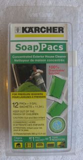 KARCHER SOAP PACS SoapPacs CONCENTRATED EXTERIOR HOUSE CLEANER 12 