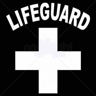 Lifeguard T Shirt Medic Cross Chest Print Tee Hoodie Long Sleeve Tank 