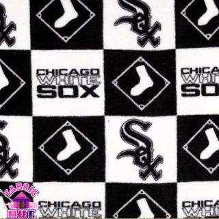   Chicago White Sox Checkered MLB Baseball Hat Polyester Fleece Fabric