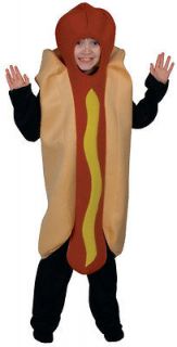   One Size Giant Jumbo Hot Dog Fast Food Outfit Fancy Dress Costume Kids